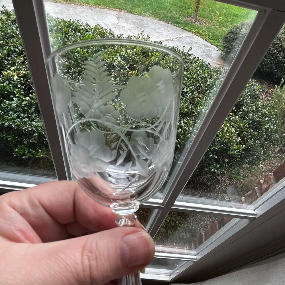 Libbey Glass Company Crystal Garland wine goblet, glasses set of 7